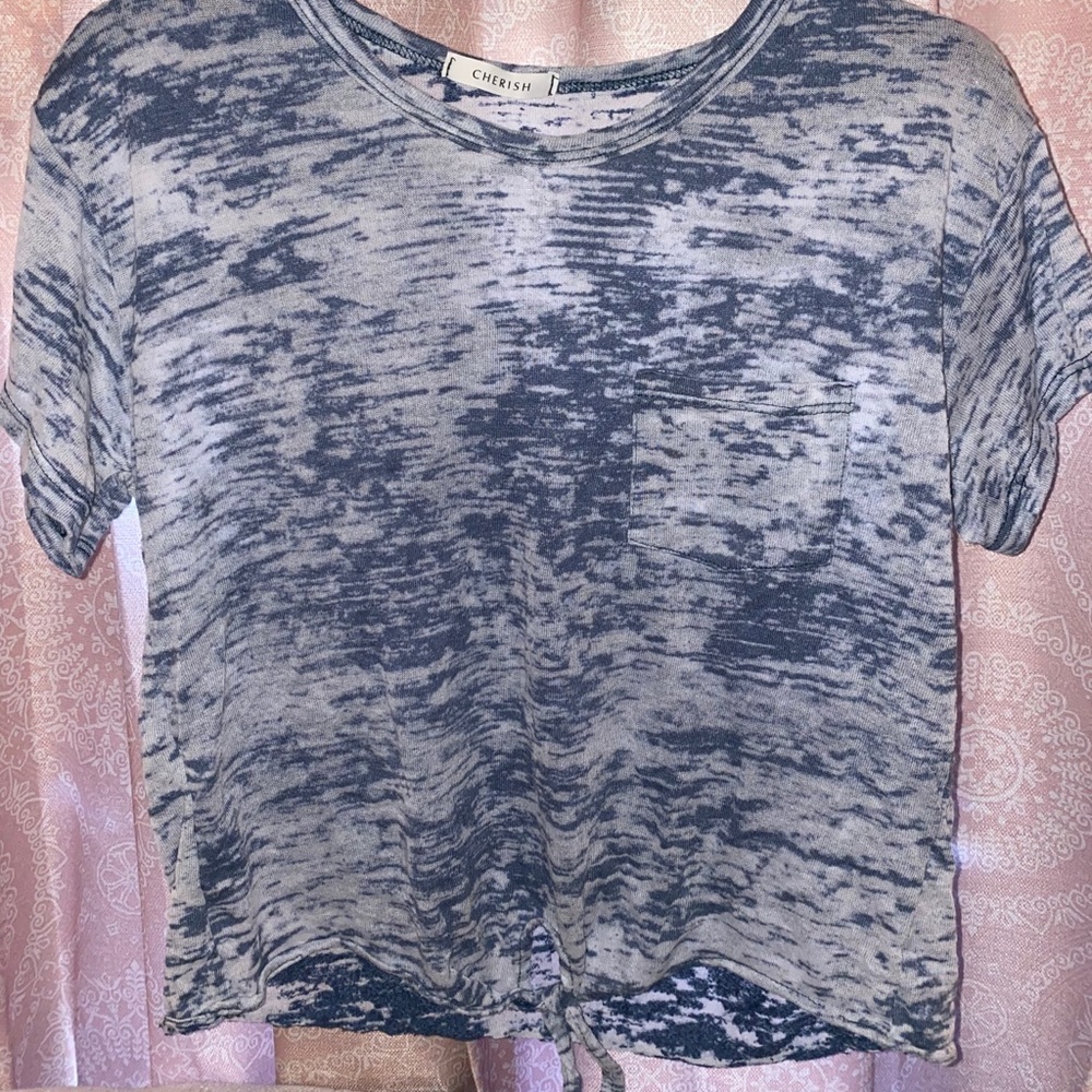 Simple blue tie t-shirt